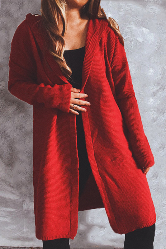Chaleco Liso con Capucha y Botones, Estilo Casual