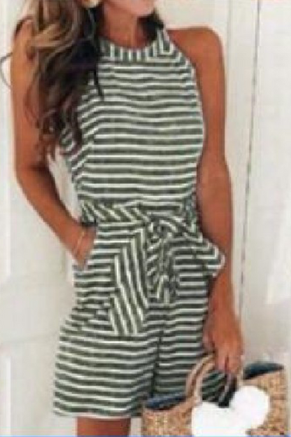Casual-patchwork-bandage-con-cinturón-y-cuello-suelto (5 colores)