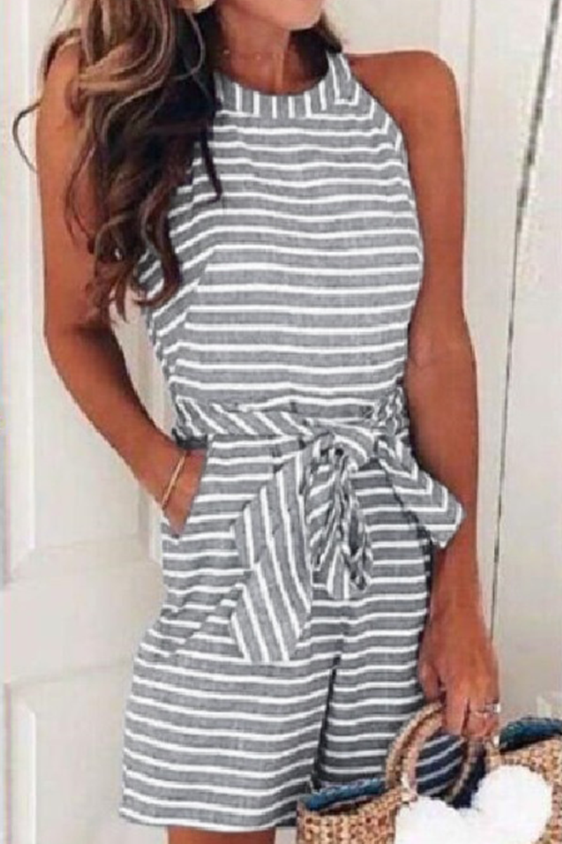 Casual-patchwork-bandage-con-cinturón-y-cuello-suelto (5 colores)