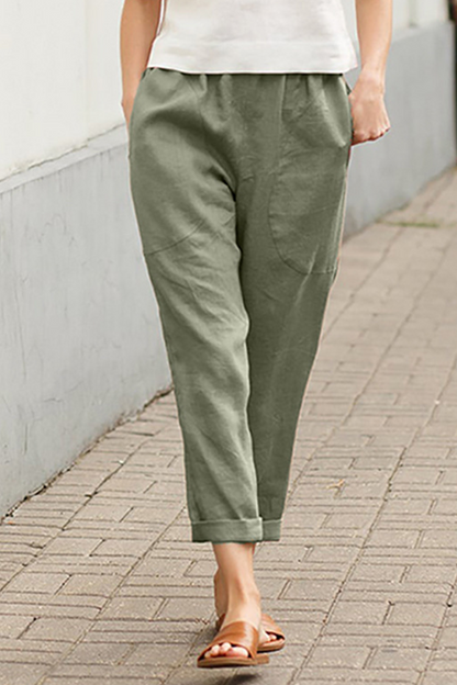 Pantalones Casual Cintura Media colores sólidos (7 colores)