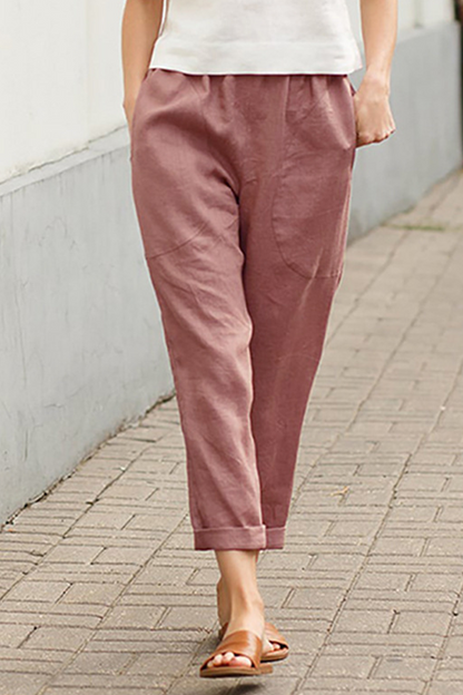 Pantalones Casual Cintura Media colores sólidos (7 colores)