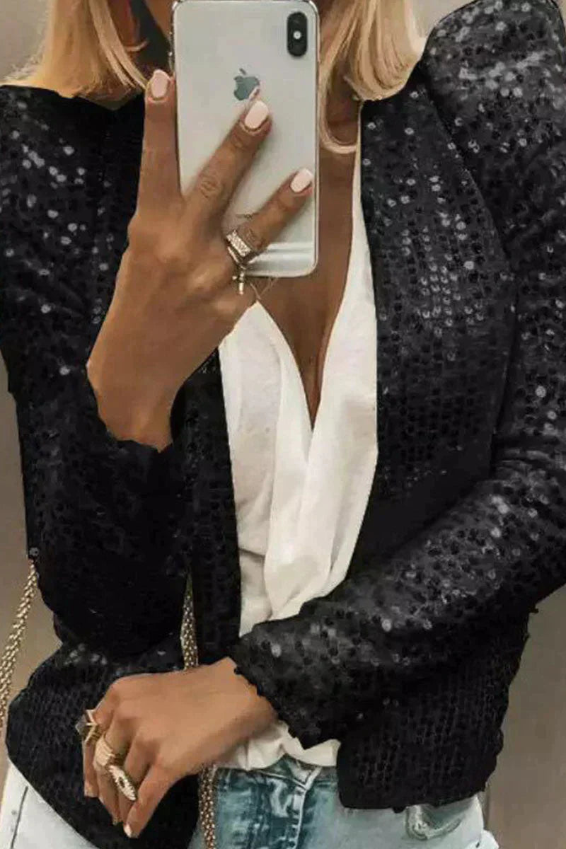 Prendas de abrigo de lentejuelas para mujer