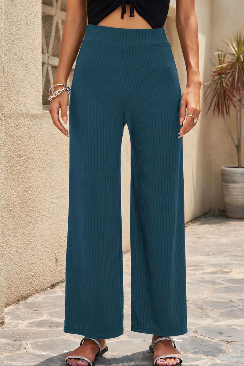Pantalón Casual Recto Cintura Media Larga Colores Lisos (6 colores)