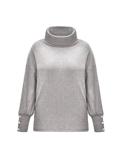 Cálido jersey de cuello alto para mujer