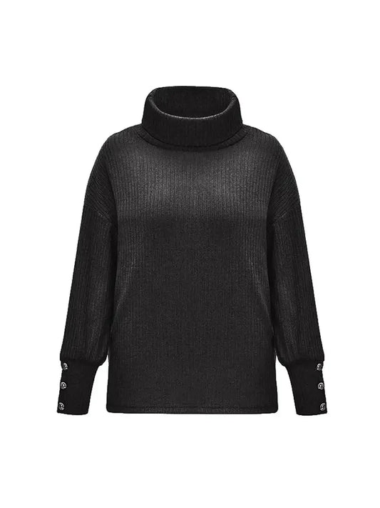 Cálido jersey de cuello alto para mujer