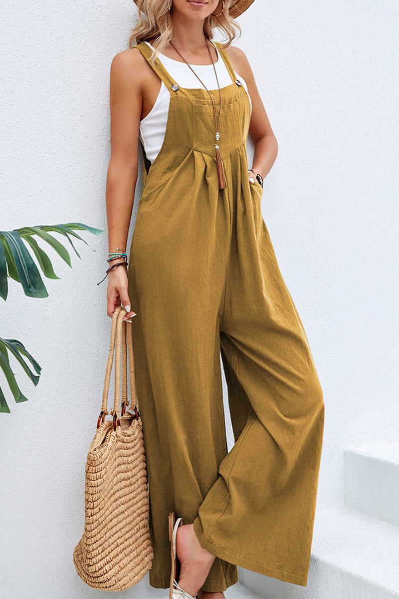 Trajes de vacaciones casuales con botones y cuello cuadrado (10 colores)