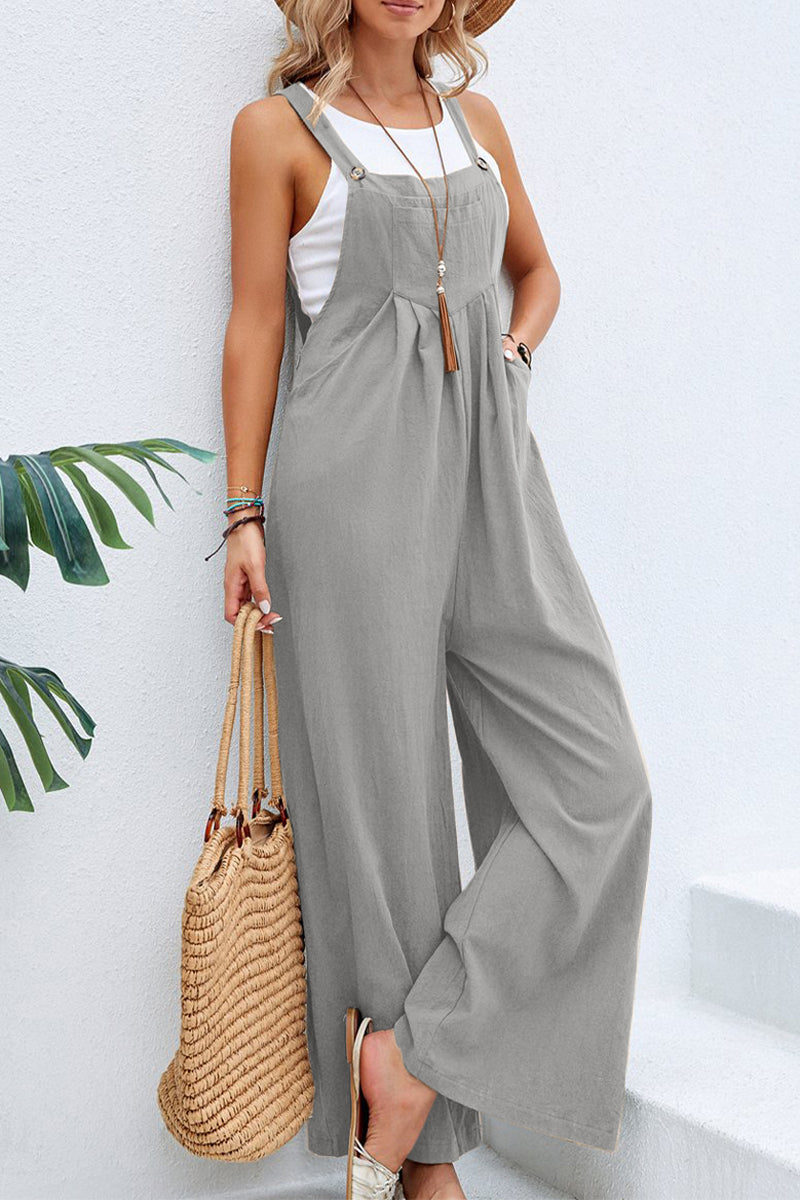 Trajes de vacaciones casuales con botones y cuello cuadrado (10 colores)