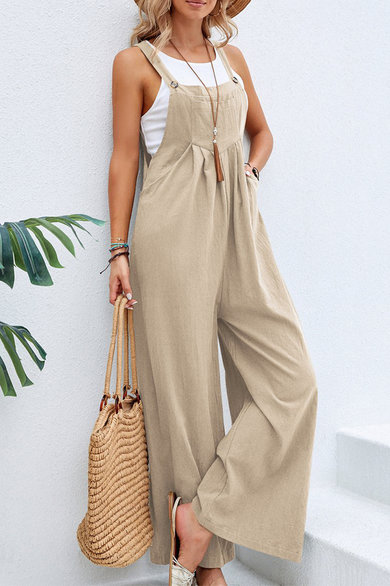 Trajes de vacaciones casuales con botones y cuello cuadrado (10 colores)