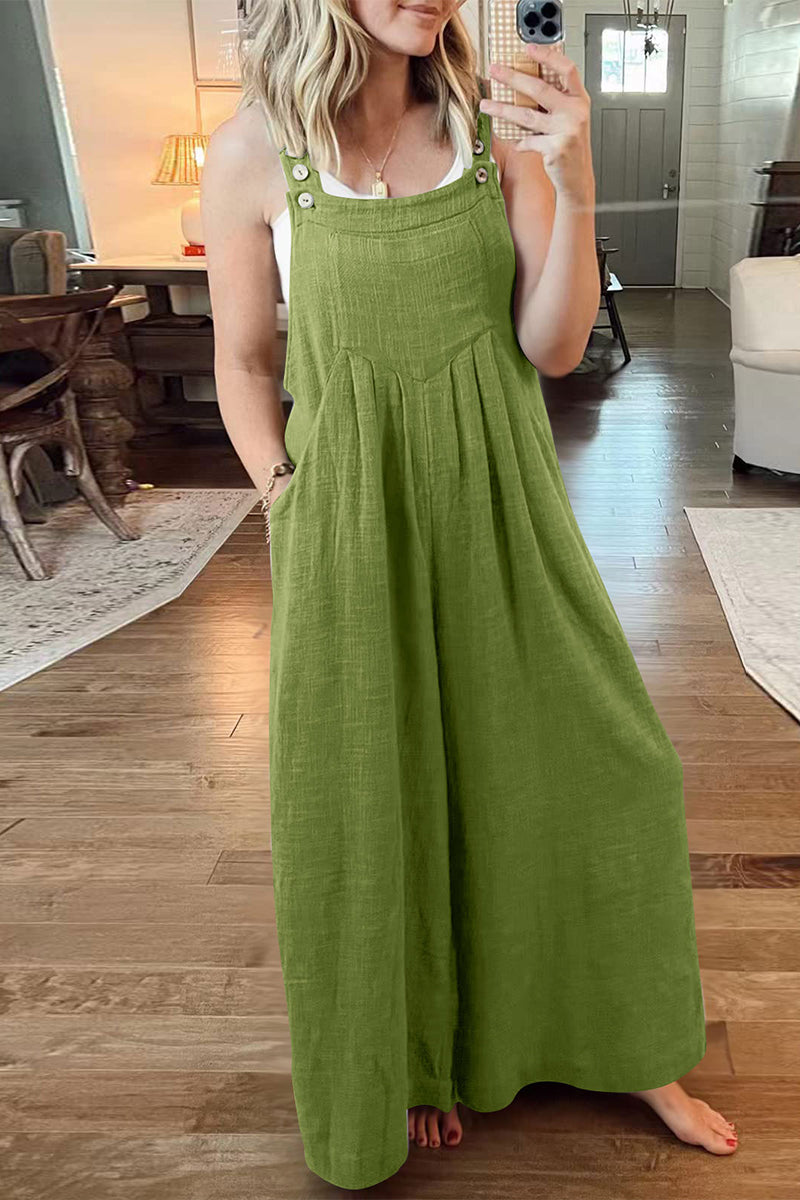 Casual-street-solid-pochet-collar-loose-jumpsuits (10 colores)