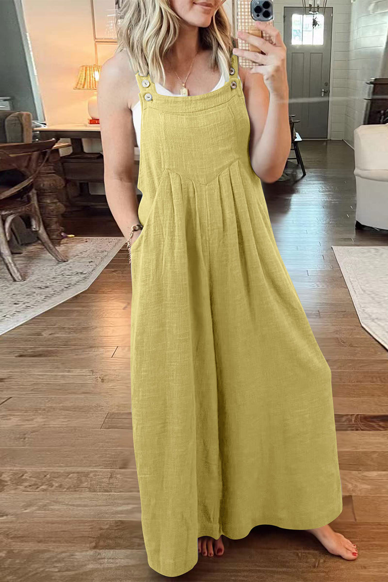 Casual-street-solid-pochet-collar-loose-jumpsuits (10 colores)