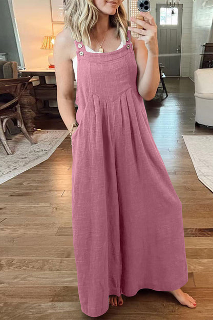 Casual-street-solid-pochet-collar-loose-jumpsuits (10 colores)