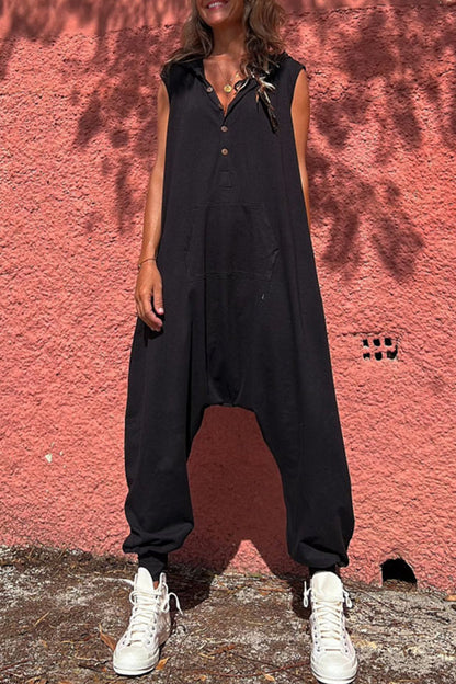 Casual SportswearenÃ Monos rectos con capucha y bolsillos fijos (3 colores)
