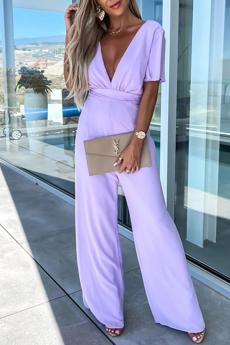 -elegant-regular-fit flat-front jumpsuits