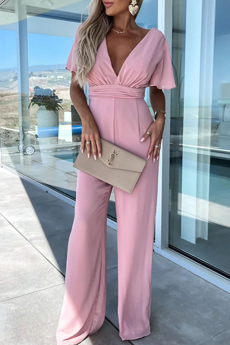 -elegant-regular-fit flat-front jumpsuits