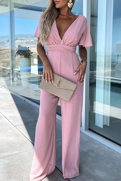 -elegant-regular-fit flat-front jumpsuits