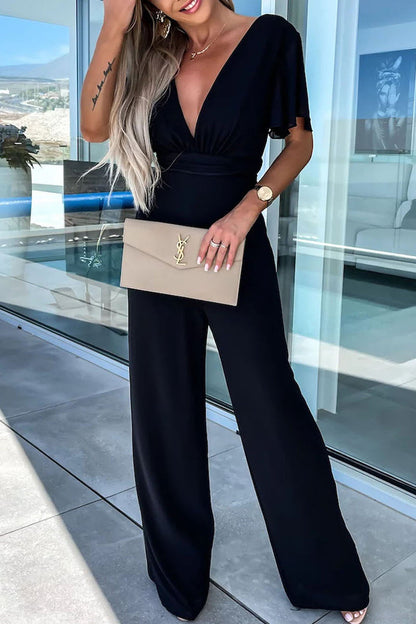 -elegant-regular-fit flat-front jumpsuits