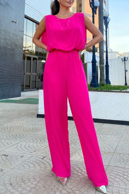 Casual Street Cuello Suelto Jumpsuits