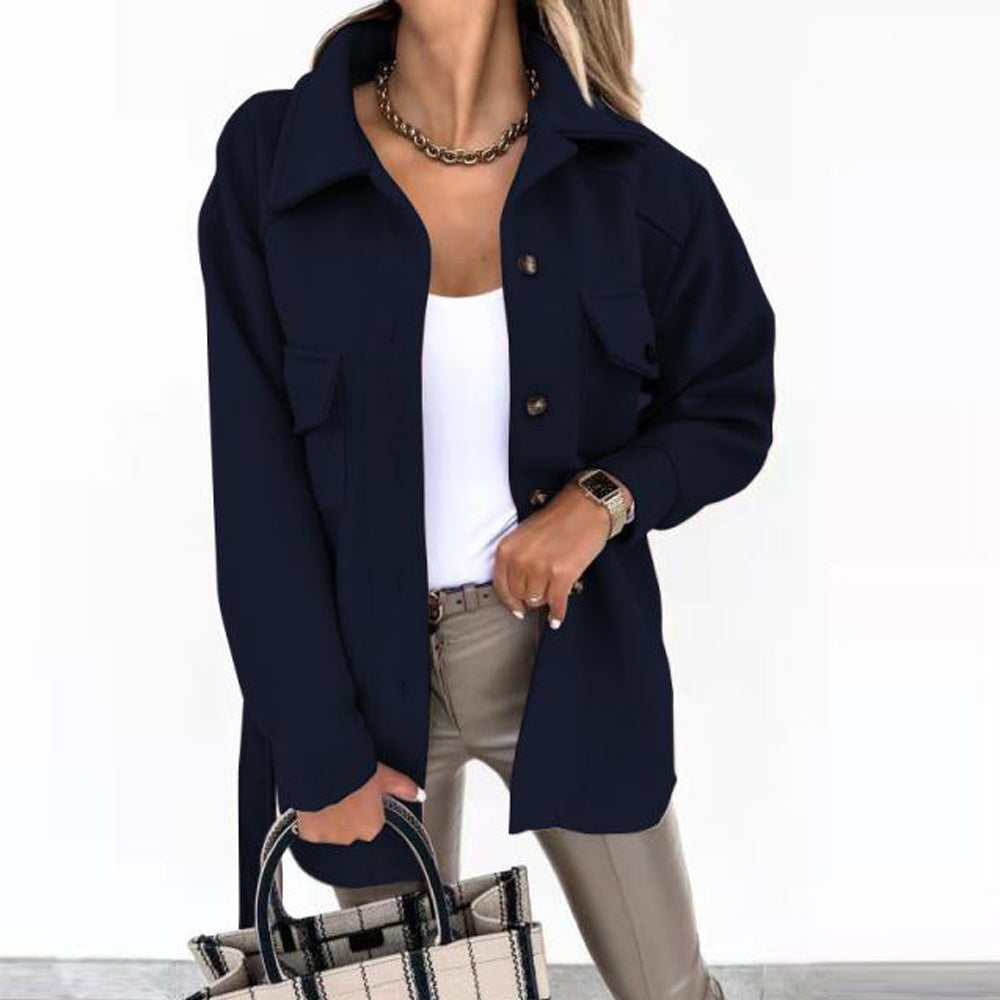 Chaqueta de moda con botones para mujer