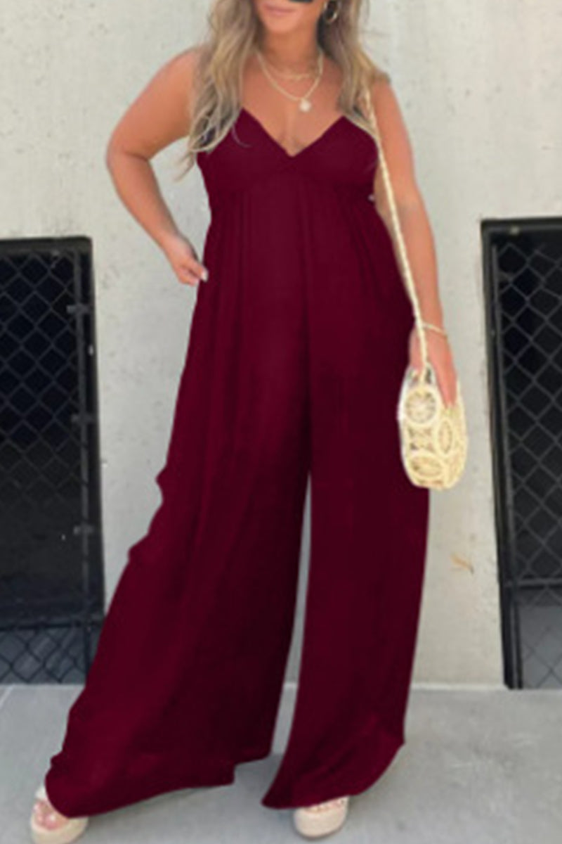 Casual Color Sólido Espalda sin Cuello en V Vestido de Bolsillo (9 Colores)