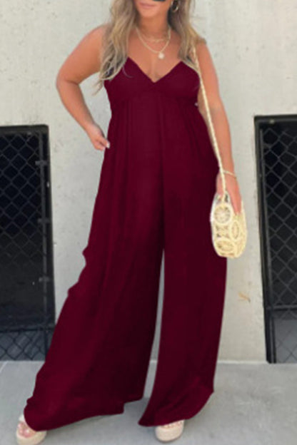 Casual Color Sólido Espalda sin Cuello en V Vestido de Bolsillo (9 Colores)