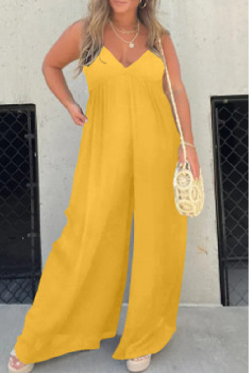 Casual Color Sólido Espalda sin Cuello en V Vestido de Bolsillo (9 Colores)