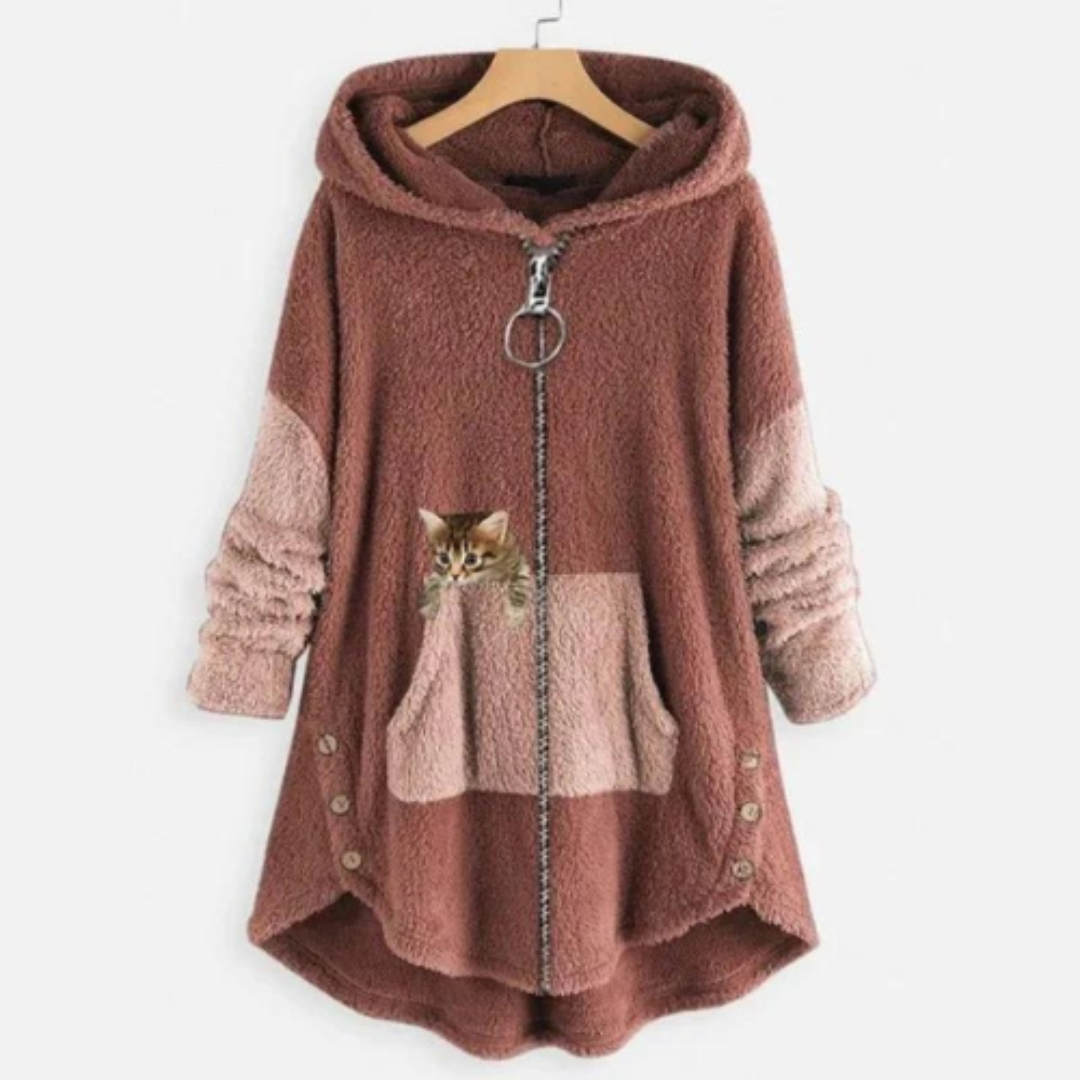 Sudadera con capucha cálida y cómoda para mujer