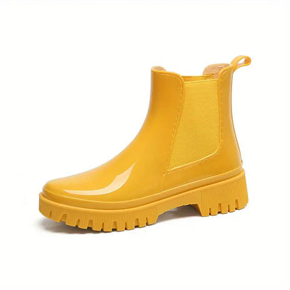 Botas de lluvia para mujer con fondo grueso