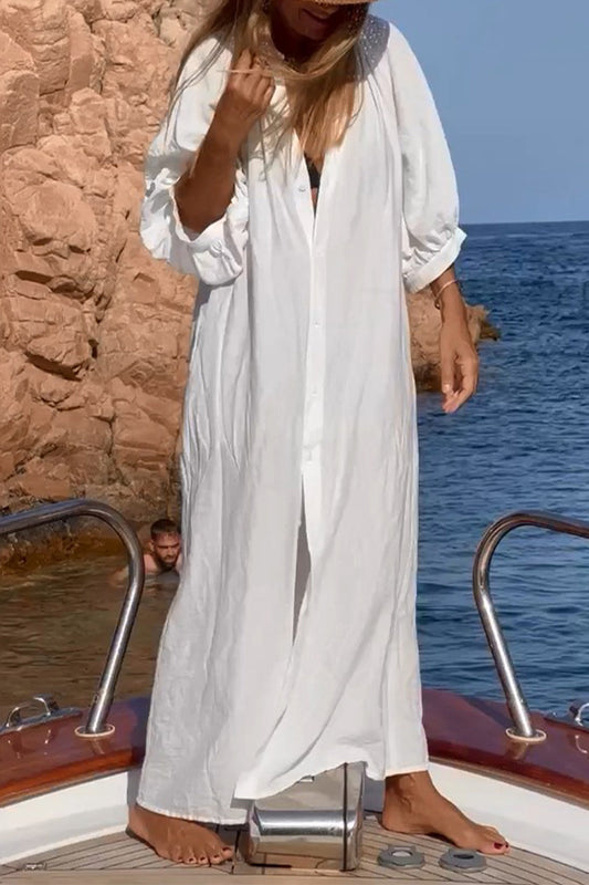 Traje de baño casual vacaciones hebilla fija Cover Up