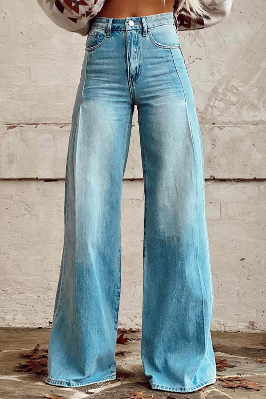 Casual Street color liso botones en apuros cintura alta suelta pierna ancha pantalón corto color liso