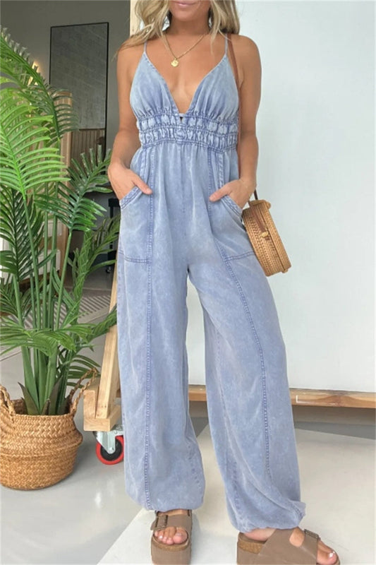 Sexy Loungewear Monos de colores sólidos sin tirantes (5 colores)