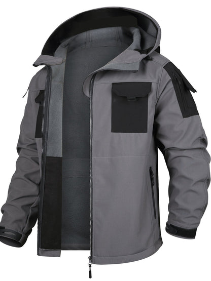Chaqueta táctica con capucha y pantalón impermeable para hombre | Ideal para actividades al aire libre