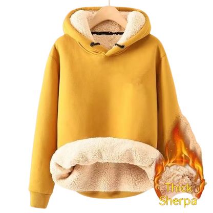 Mila | Chaqueta con capucha de forro polar Sherpa para mujer