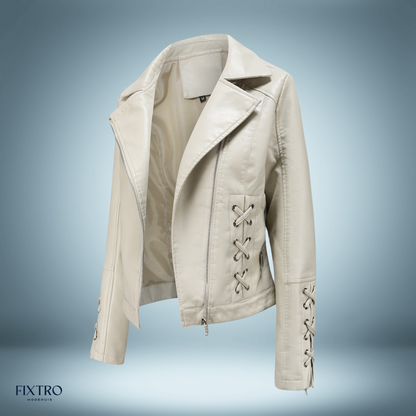 Exclusiva | chaqueta de cuero con trenzas