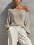Sweter Damski Oversize Odkryte Ramiona