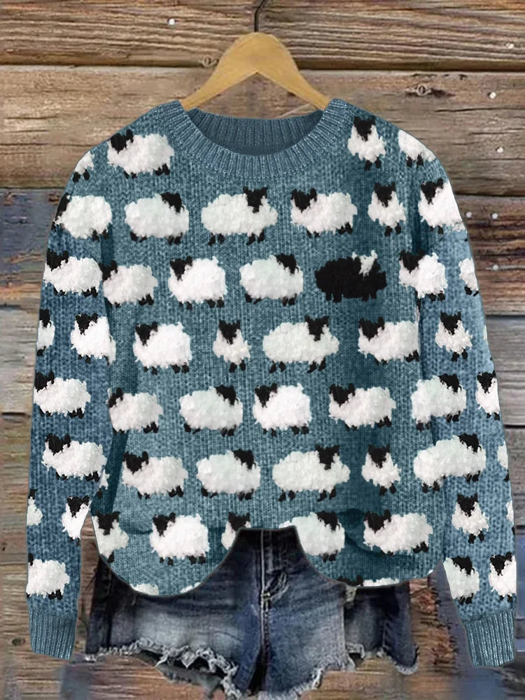 Thérèse | Jersey vintage de lana de oveja afelpada
