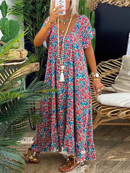 Vestido largo clásico en estilo boho.