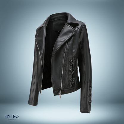 Exclusiva | chaqueta de cuero con trenzas