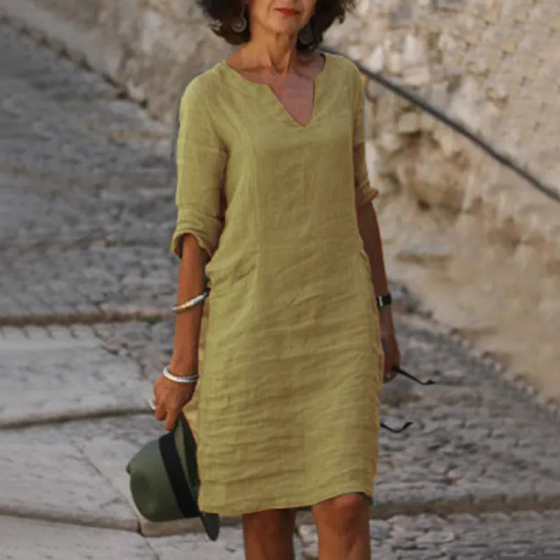 Vestidos con cuello en V para mujer