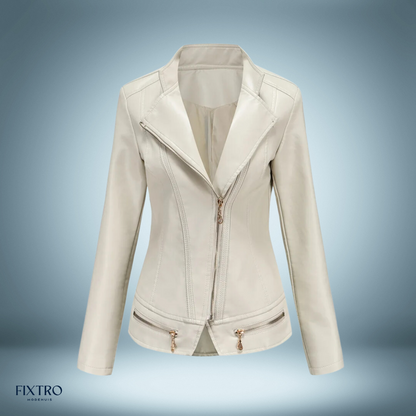 Elegante chaqueta de cuero