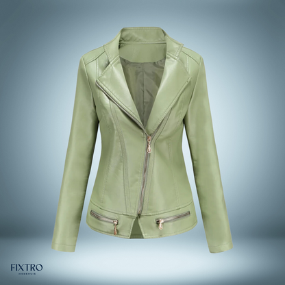 Elegante chaqueta de cuero