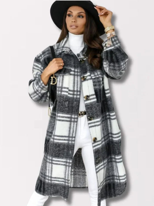Teille | chaqueta larga a cuadros
