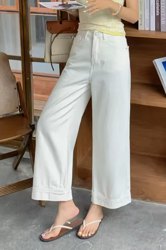 Lea | Jeans blancos de cintura alta para mujer