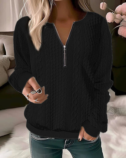Lyra | jersey casual de punto con media cremallera