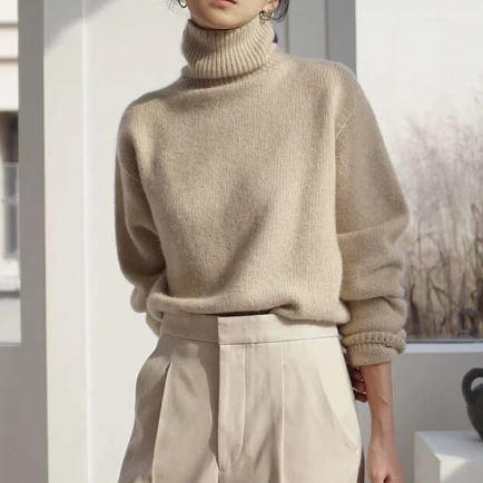 Lena | Elegante jersey de cuello alto para mujer
