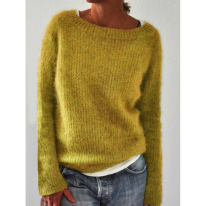 Jersey clásico de punto para mujer en color básico