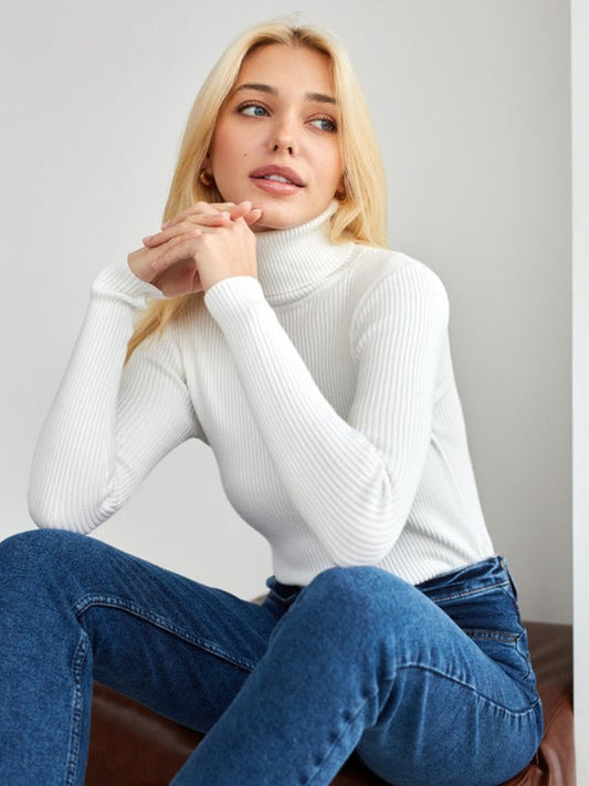 Jersey de cuello alto para mujer | Elegancia y esenciales de otoño