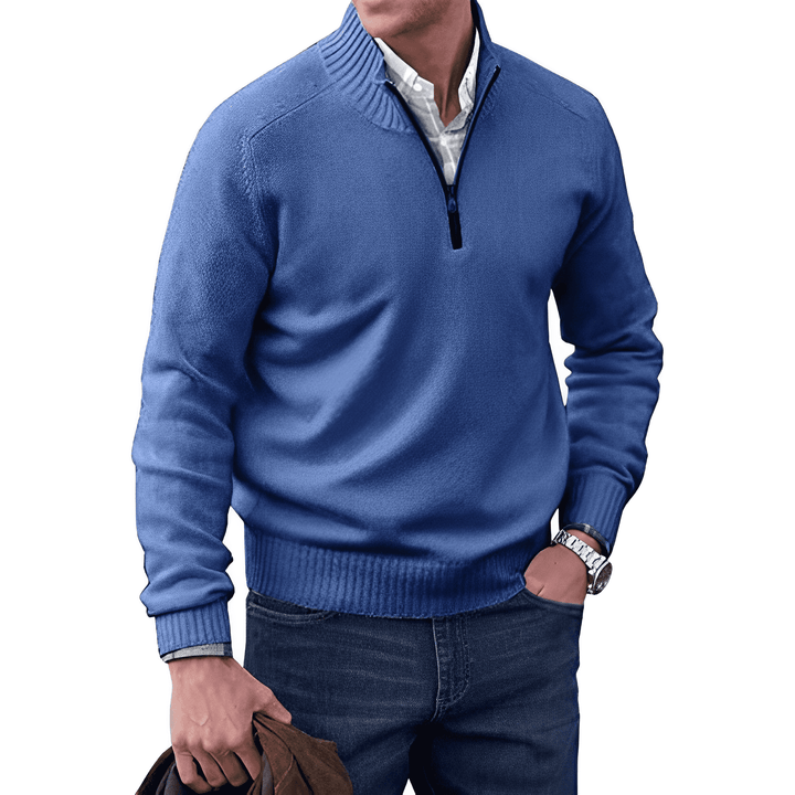Elegante jersey con cremallera y diseño refinado