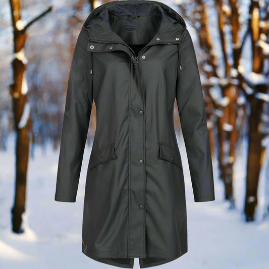 Elegante abrigo impermeable para mujer
