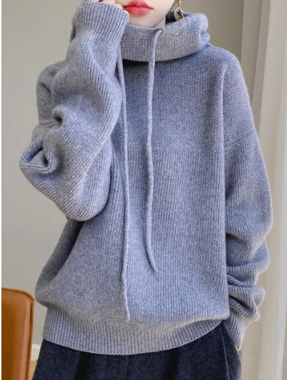 Elegante jersey de invierno con capucha para un look informal