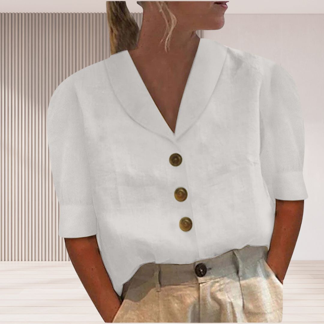 Bertha - Top con cuello y botones